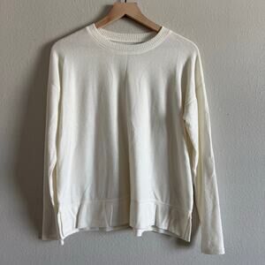 Lucky Brand Women’s Sweater Cream White, Size Small, Soft Lounge Cozy